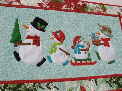 Snowman CLA28122301 Quilted Table Runner