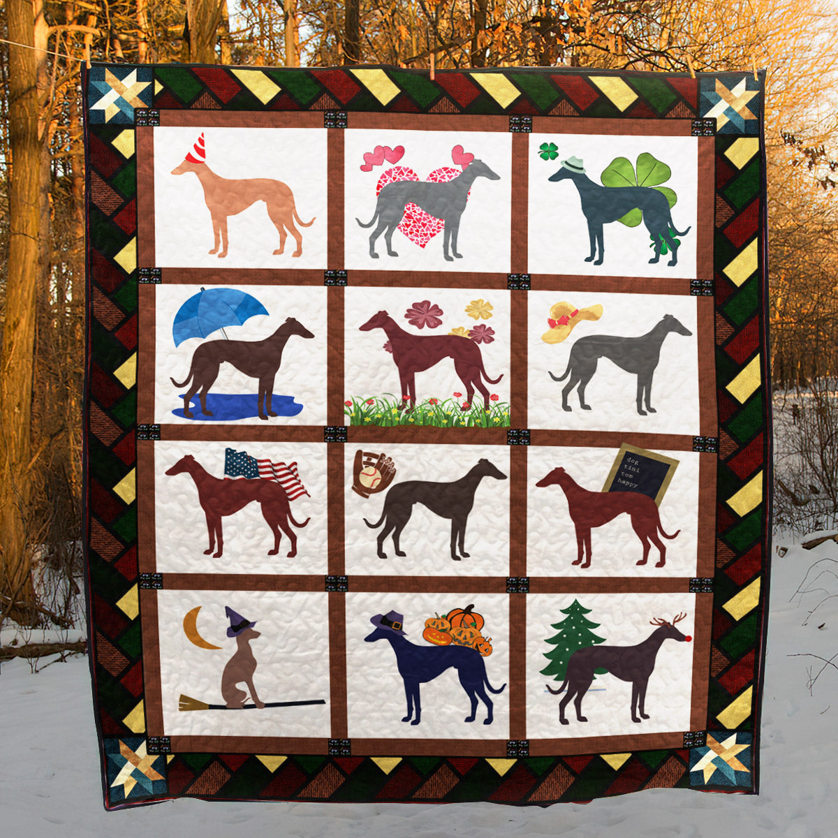 Italian Greyhound TL310532 Quilt Blanket