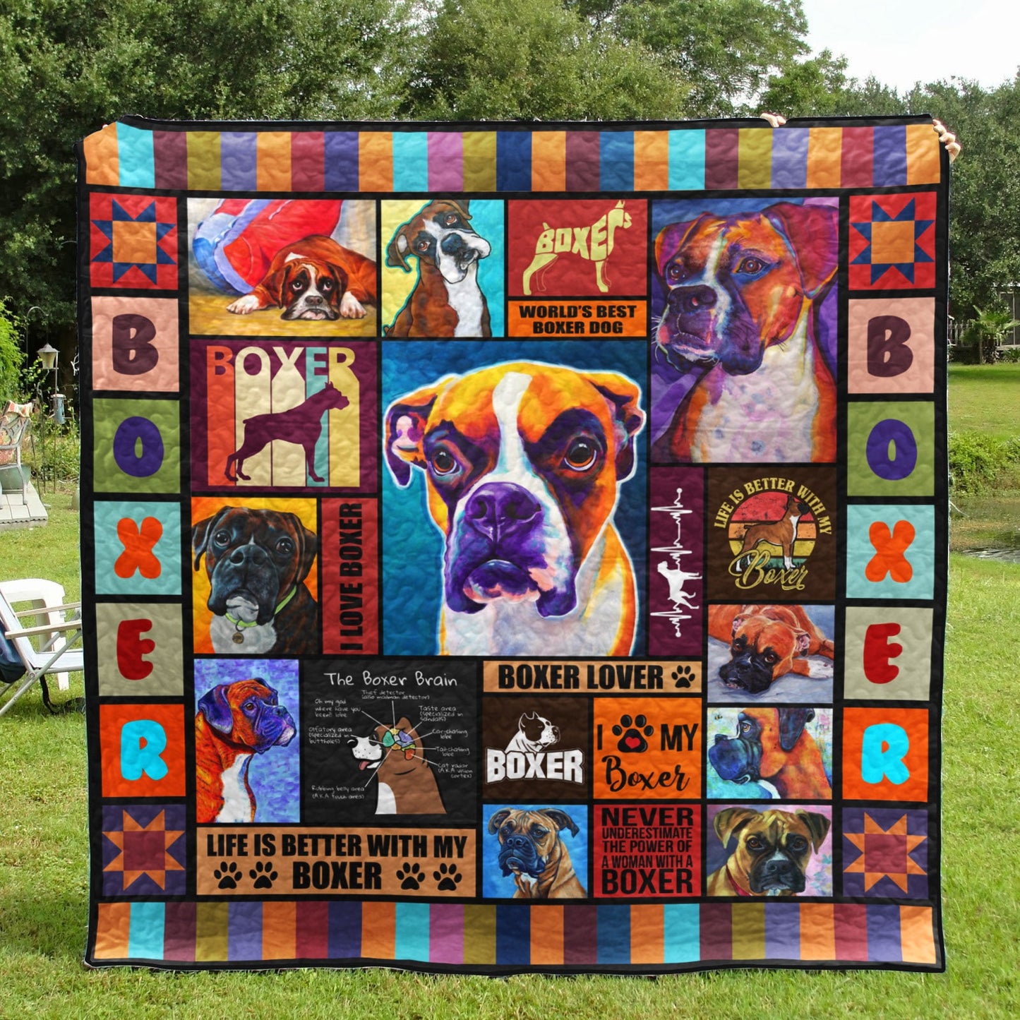 Boxer HM290512 Quilt Blanket