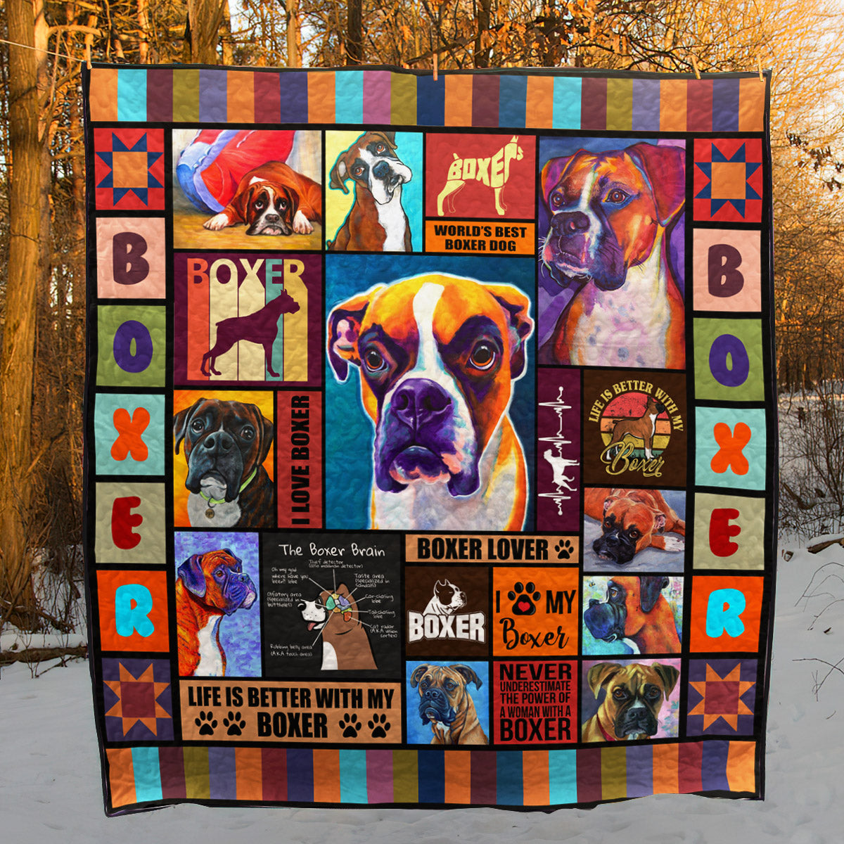 Boxer HM290512 Quilt Blanket