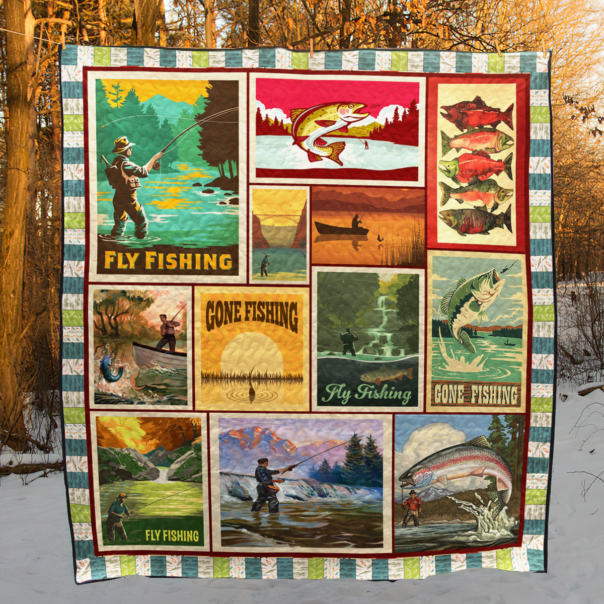 Fishing SM100518 Quilt Blanket