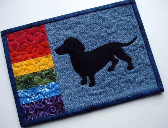 Dachshund CLA04122344 Quilted Placemats