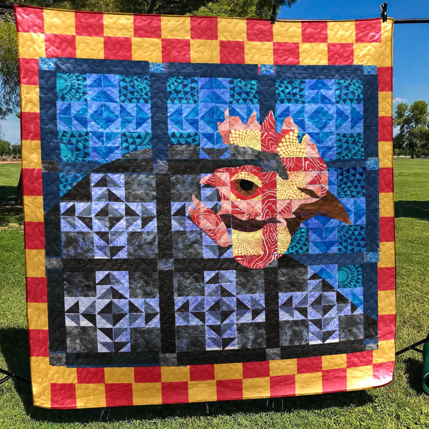 Chicken VM090512 Quilt Blanket