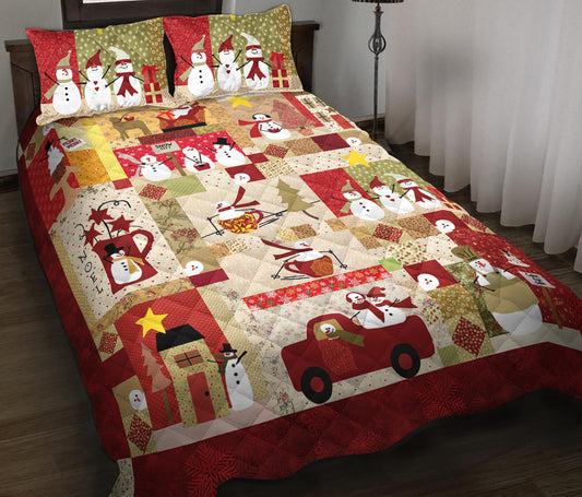 Snowman Quilt Bedding Set HM140901T