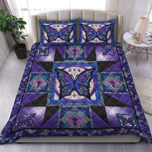 Butterfly Quilt Bedding Set HM300902T