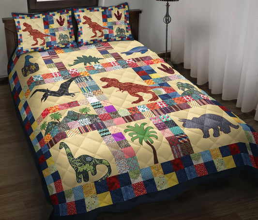 Dinosaur Quilt Bedding Set HM280903T