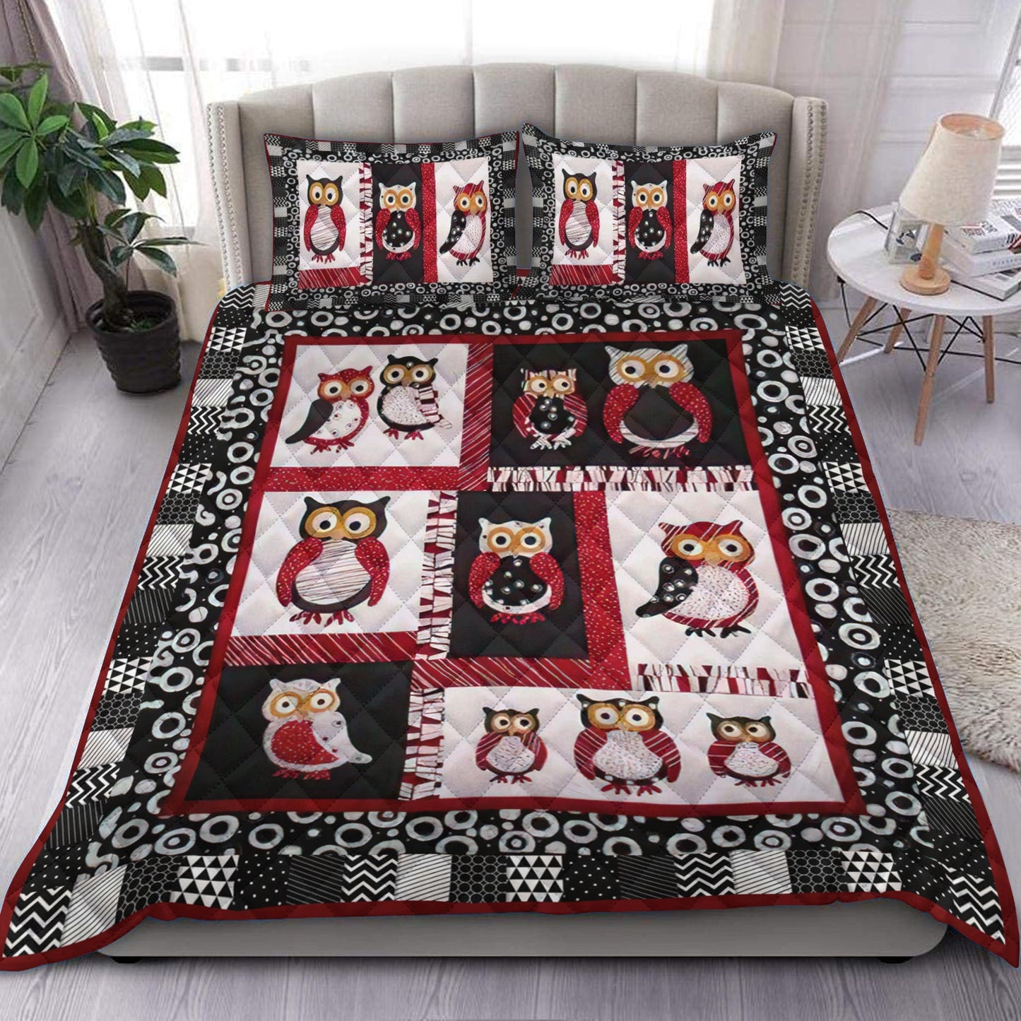 Owl Quilt Bedding Set HM290903T