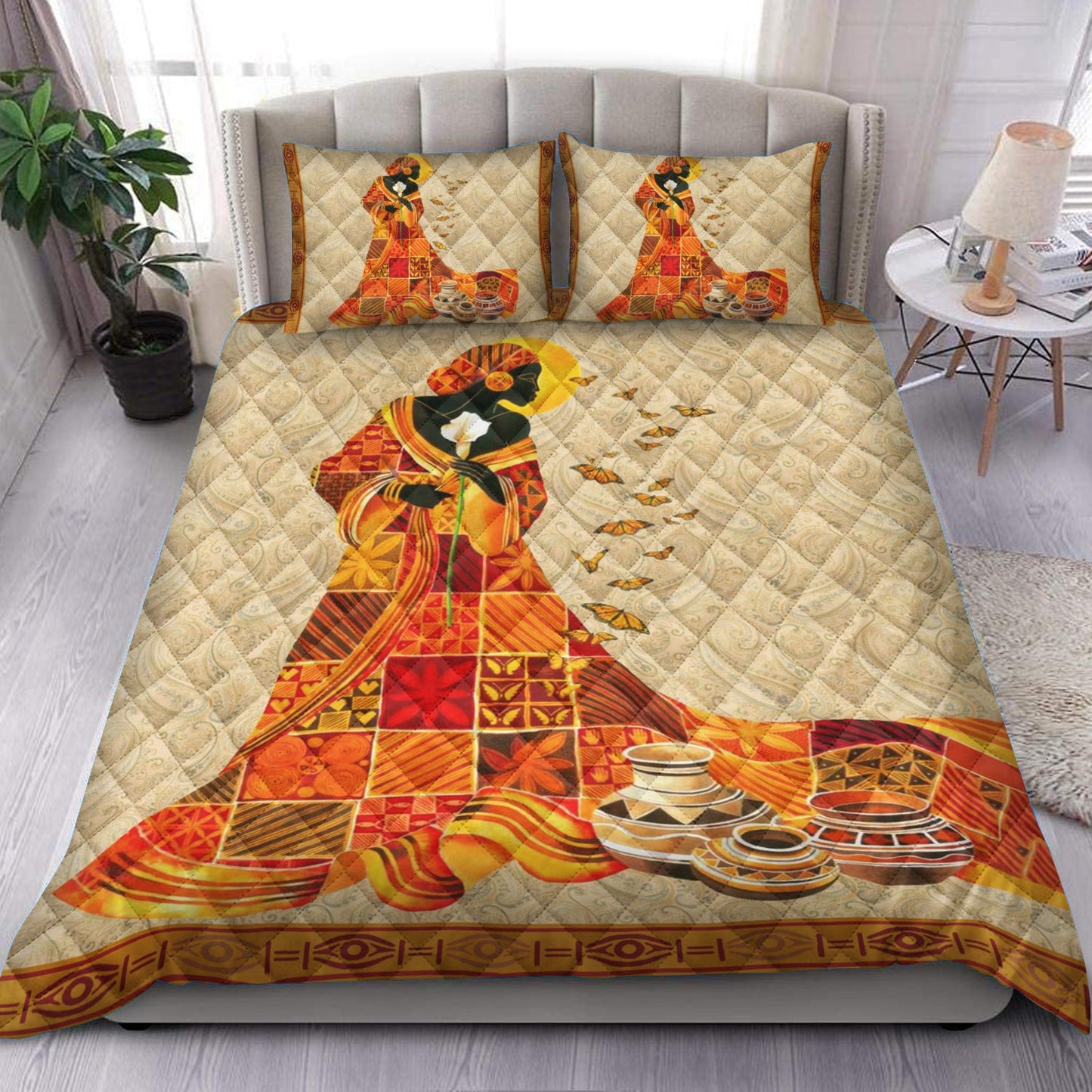 African Quilt Bedding Set HM180904T