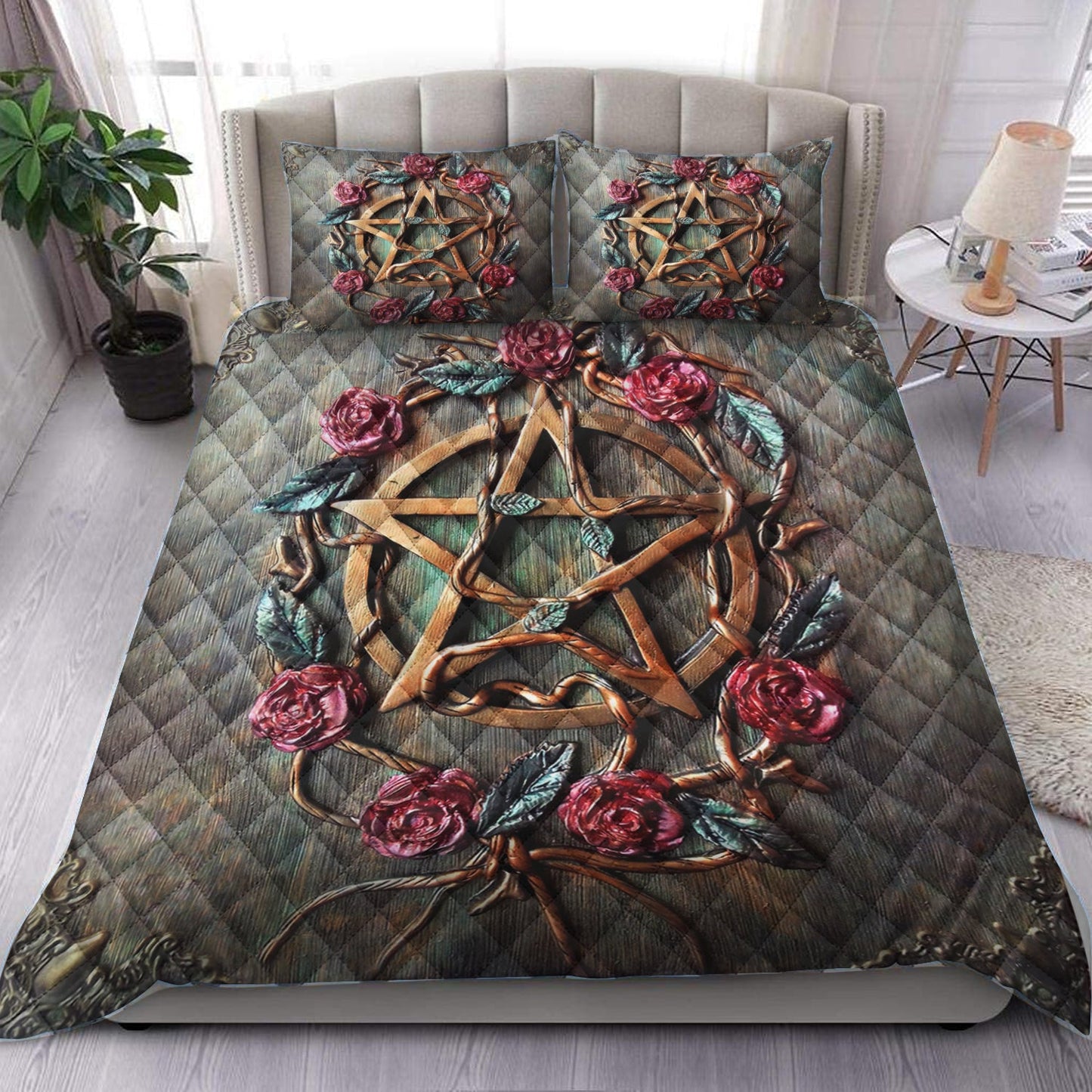 Mystical Witch Quilt Bedding Set HM160904T