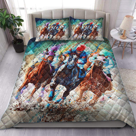 Horse Racing Quilt Bedding Set HM180905T