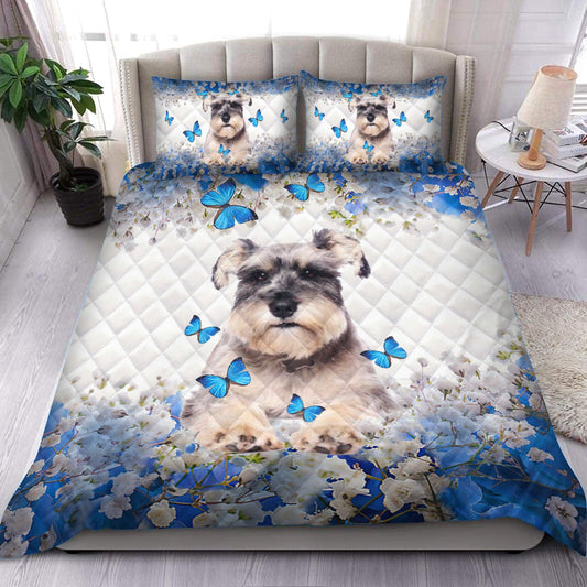 Miniature Schnauzer Quilt Bedding Set HM210906T