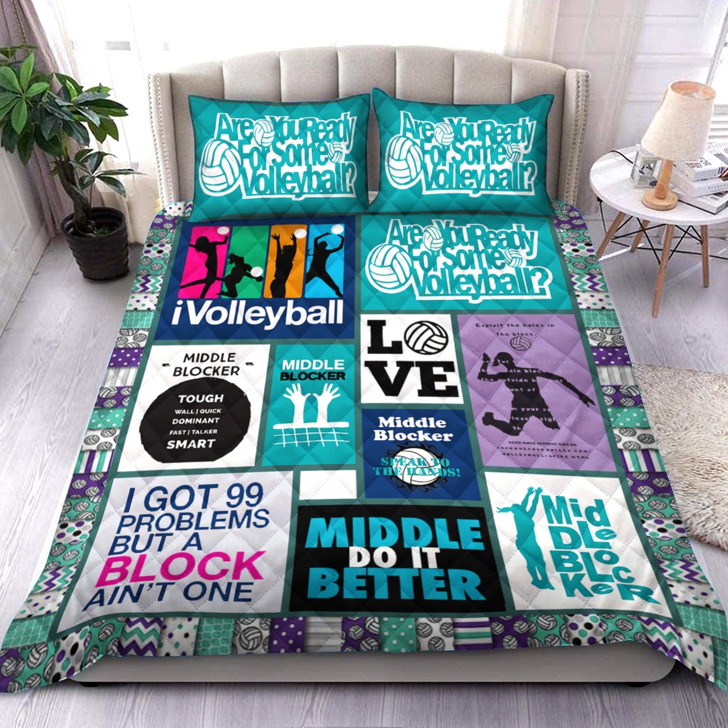 Volleyball Quilt Bedding Set HM210908T