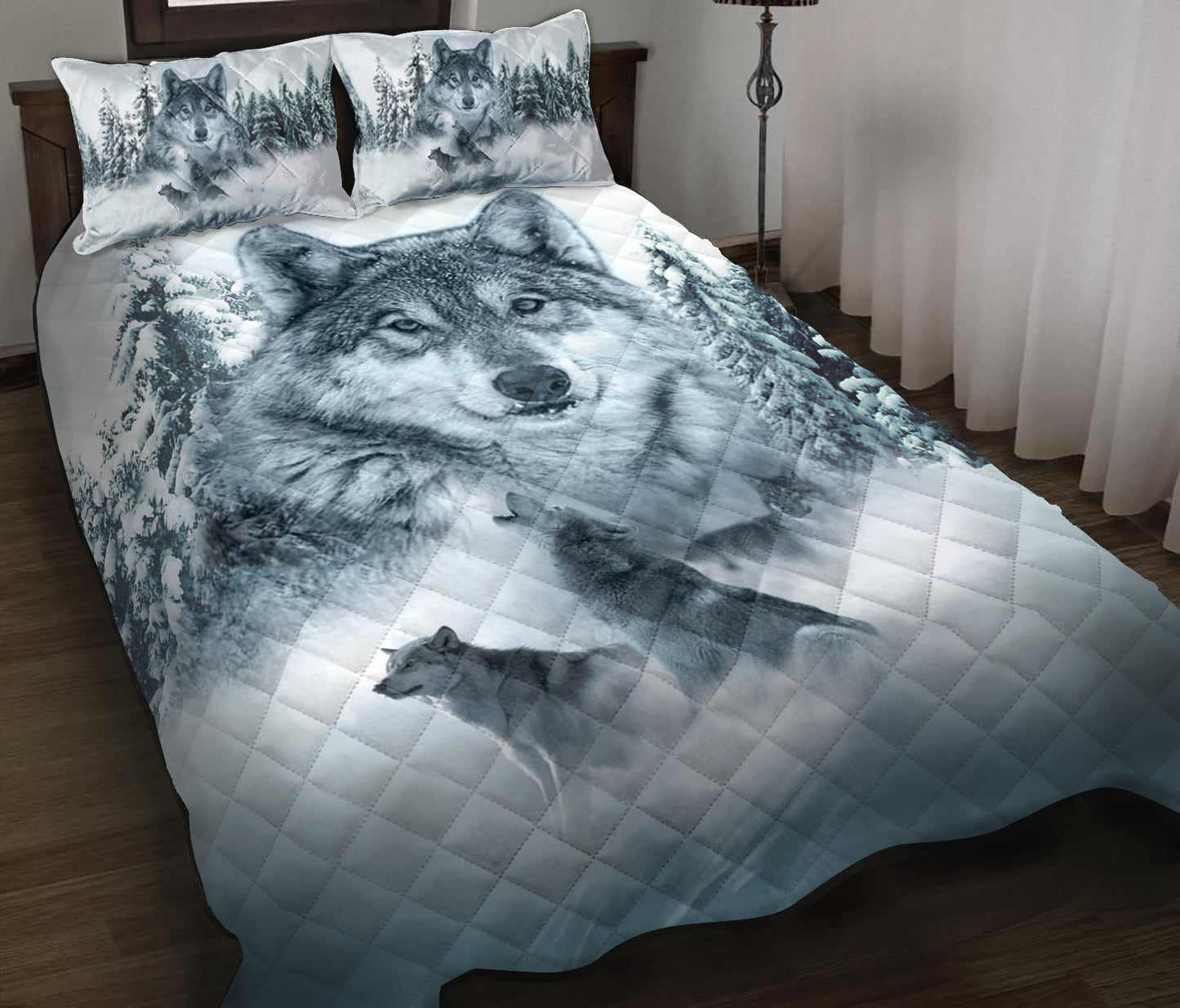 Wolf Quilt Bed Sheet HM100908T
