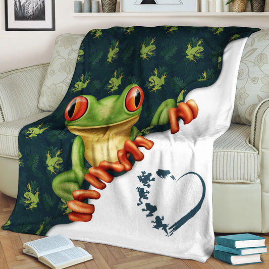 Love Frog Sherpa Fleece Blanket HM131003T