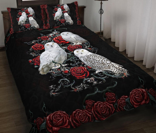 Owl Flower Quilt Bedding Set HN270901T