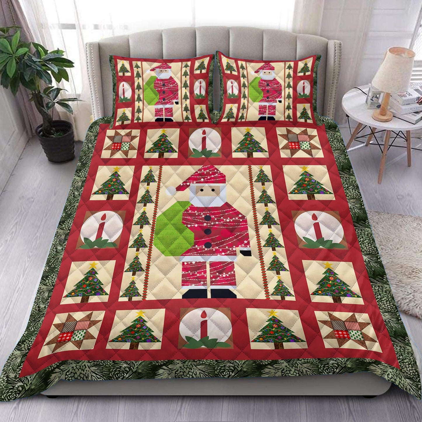 Santa Claus Quilt Bedding Set HN061001T