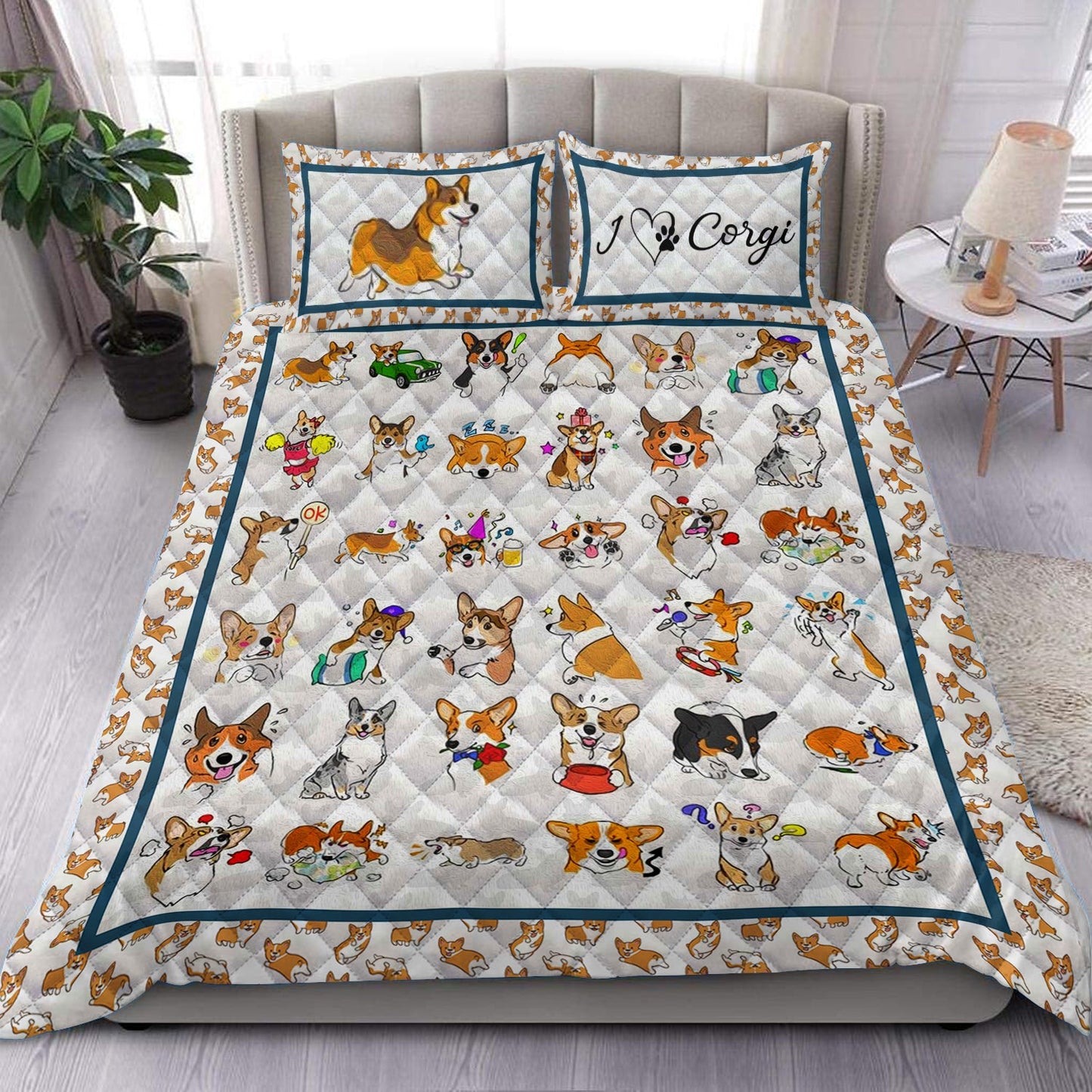 Corgi Quilt Bedding Set HN011002T