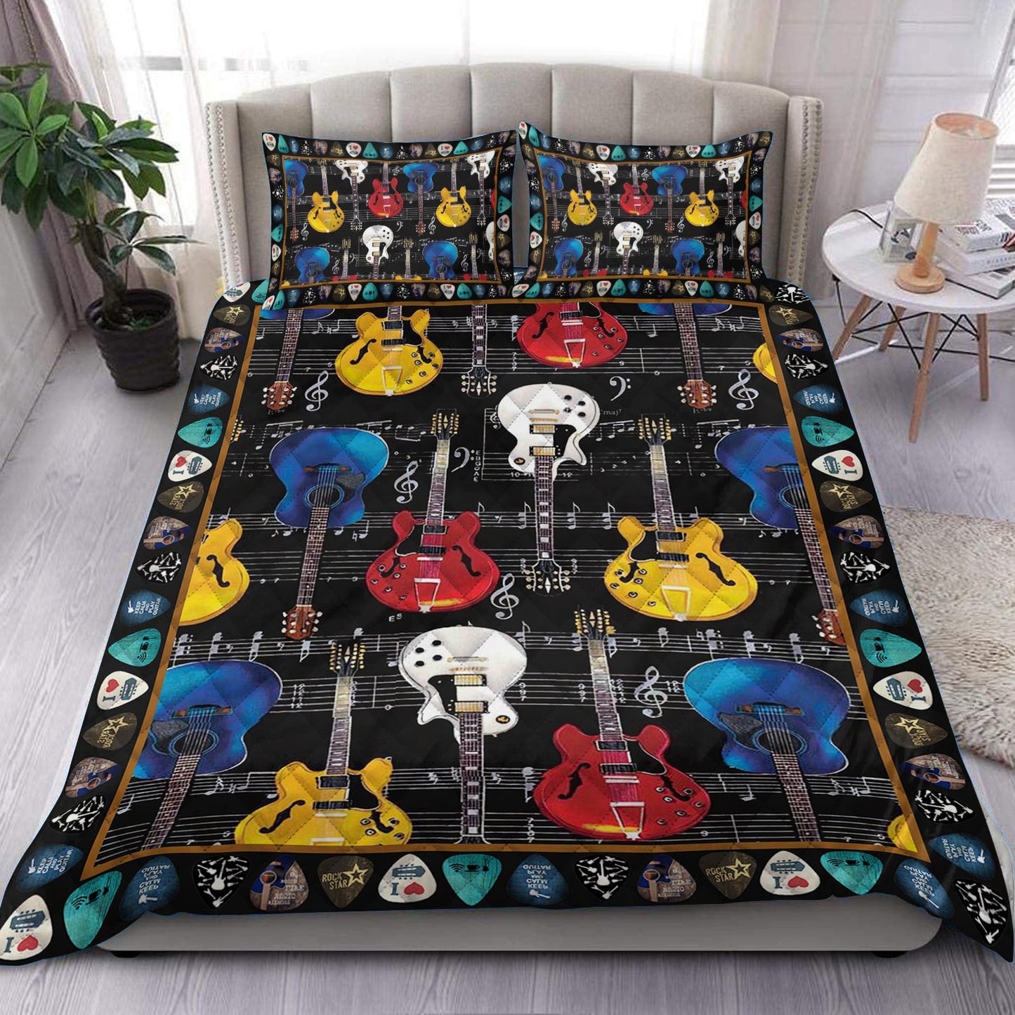 Guitar Quilt Bedding Set HN200902T