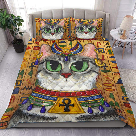 Cat Ancient Egypt Quilt Bedding Set HN210902T