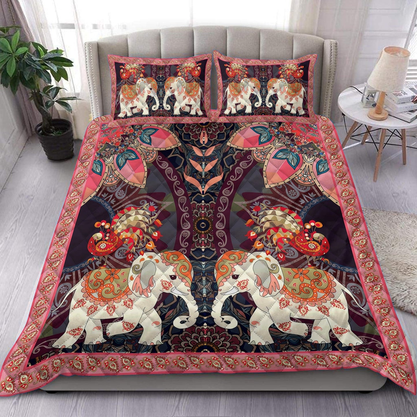 Elephant Quilt Bedding Set HN220903T