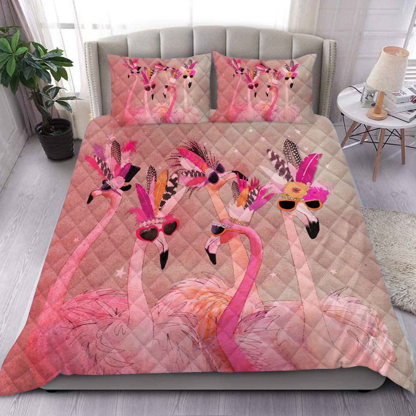 Flamingo Quilt Bedding Set HN240903T