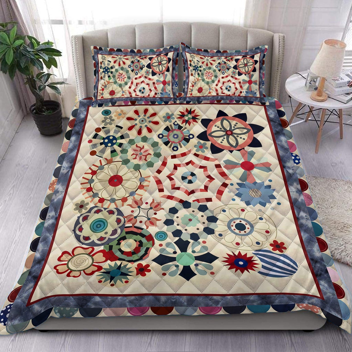 Circle Of Life Quilt Bedding Set HN041003T