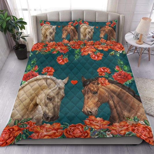 Love Horse Quilt Bedding Set HN200903T