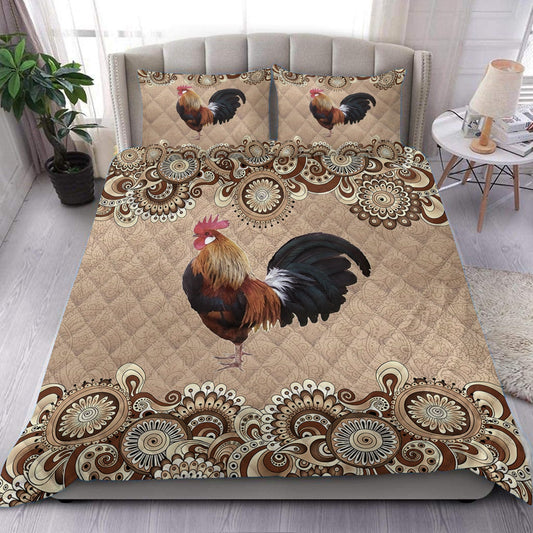 Chicken Mandala Quilt Bed Sheet HN150904T
