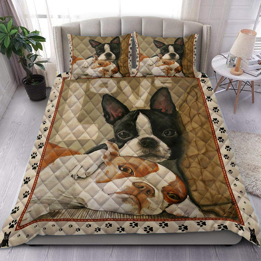 Boston Terrier Quilt Bedding Set HN240904T