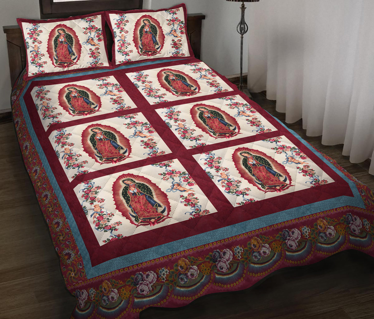 Virgin Guadalupe Quilt Bedding Set HN090905T