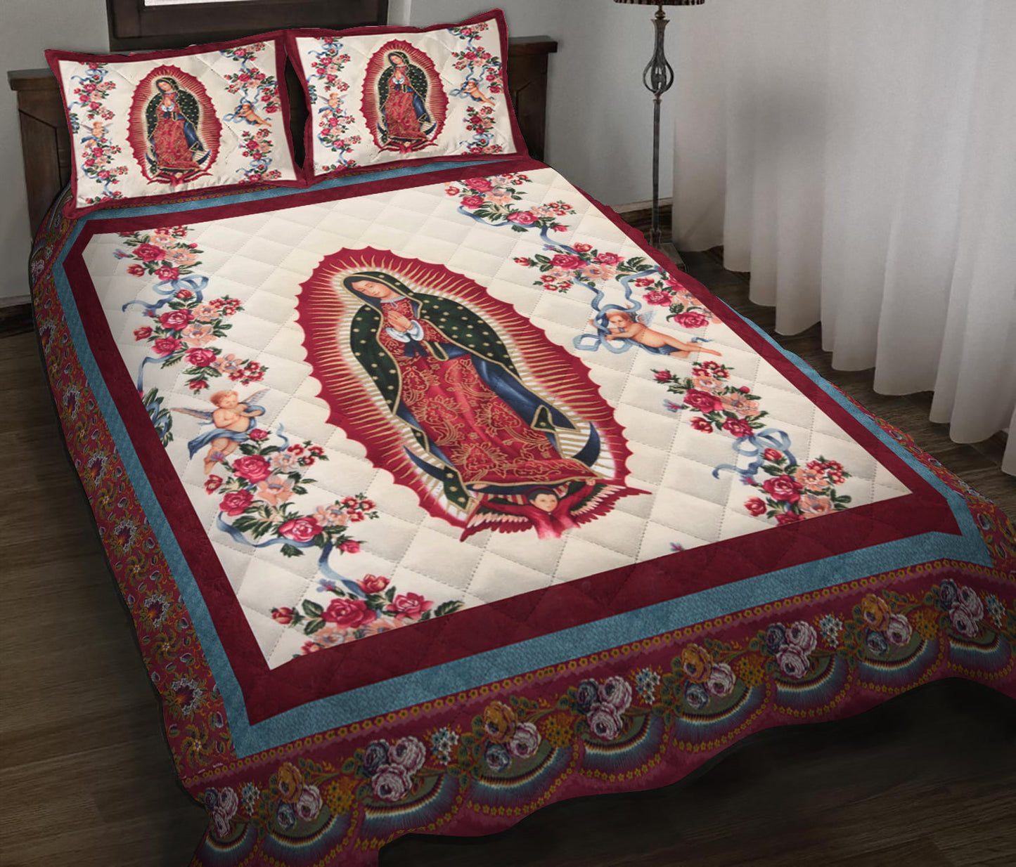 Virgin Guadalupe Quilt Bedding Set HN090905T