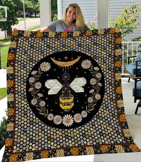 Bee Flower Quilt Blanket HN131001T
