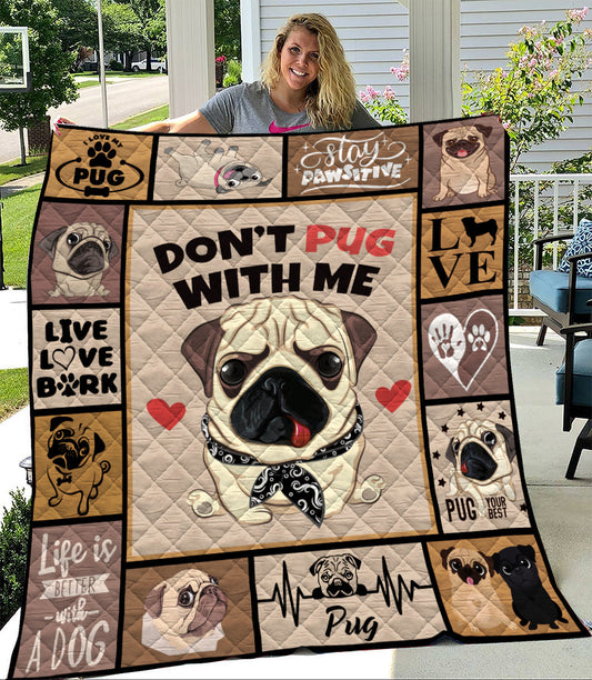 Pug Quilt Blanket HN181002T