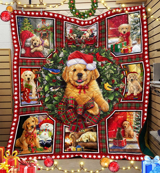 Christmas Puppy Quilt Blanket HN211003T