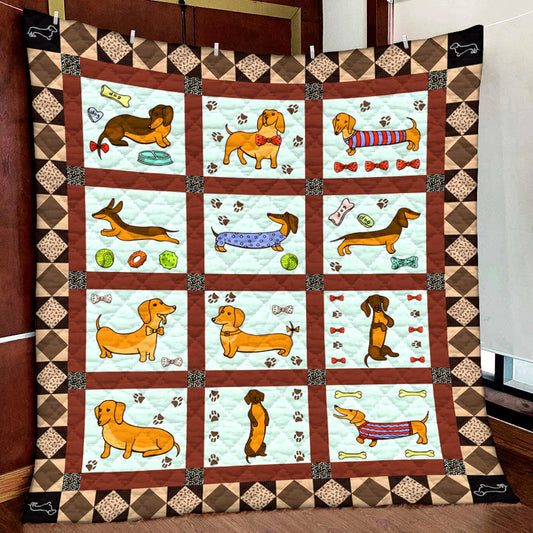 Dachshund Quilt Blanket HN281004T