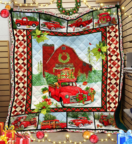 Red Truck Christmas Quilt Blanket HN251004T