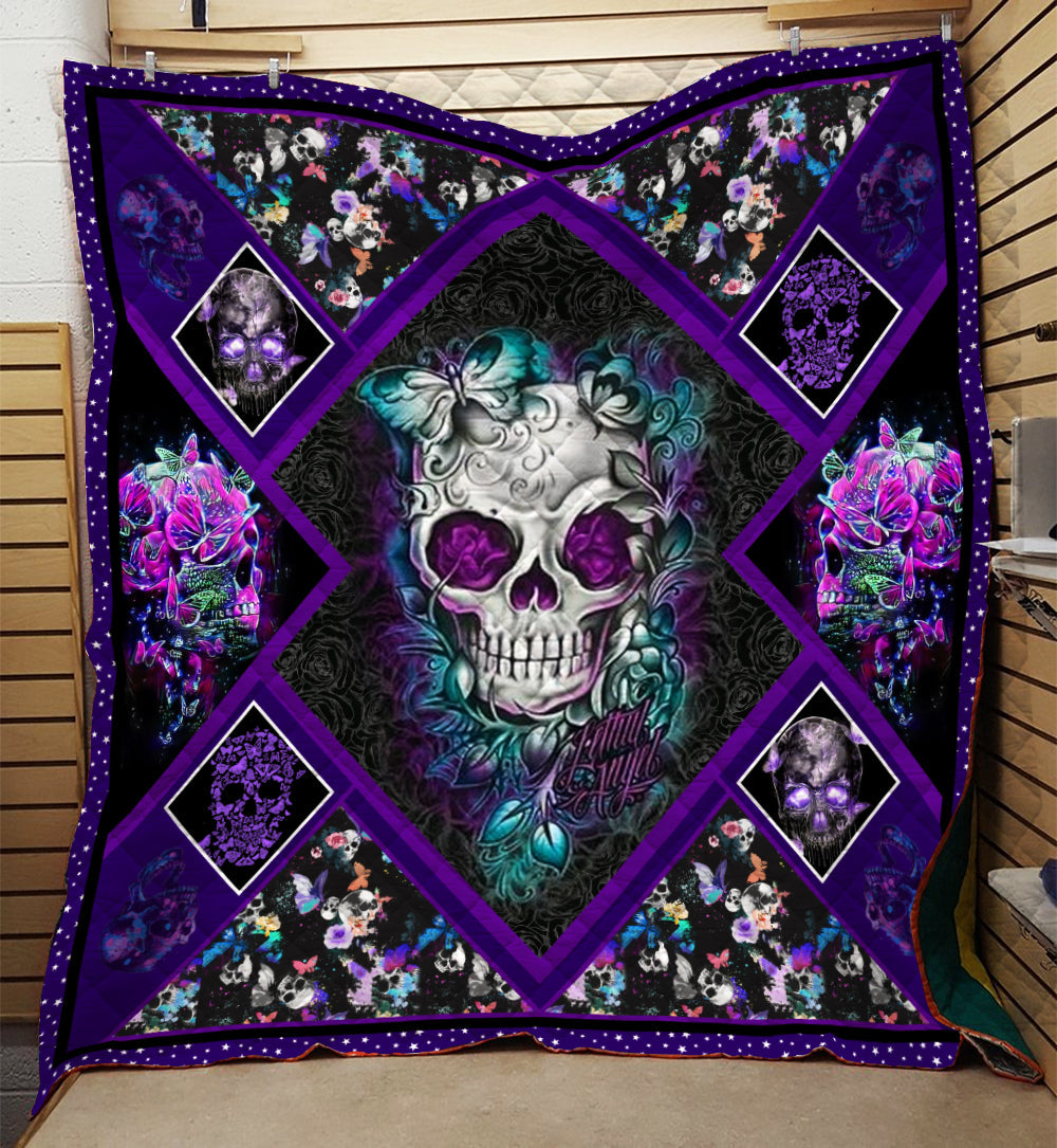 Skull Butterfly Quilt Blanket HN201006T