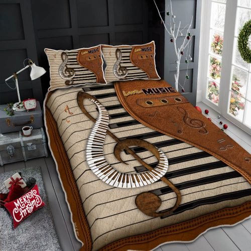 Love Music Quilt Bedding Set HT180901