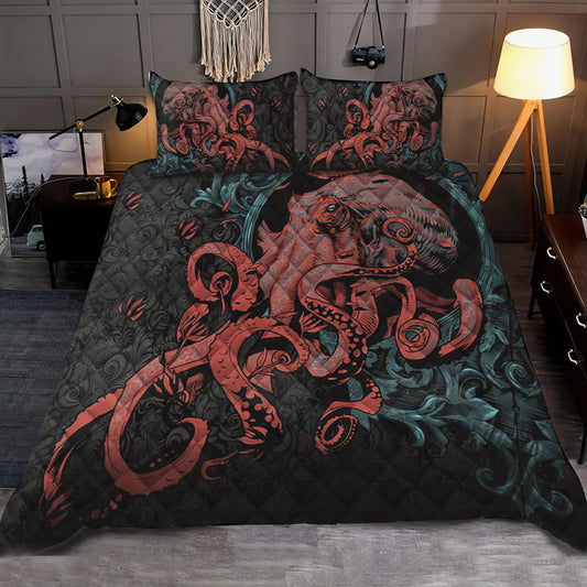 Gothic Octopus Quilt Bedding Set HT061001