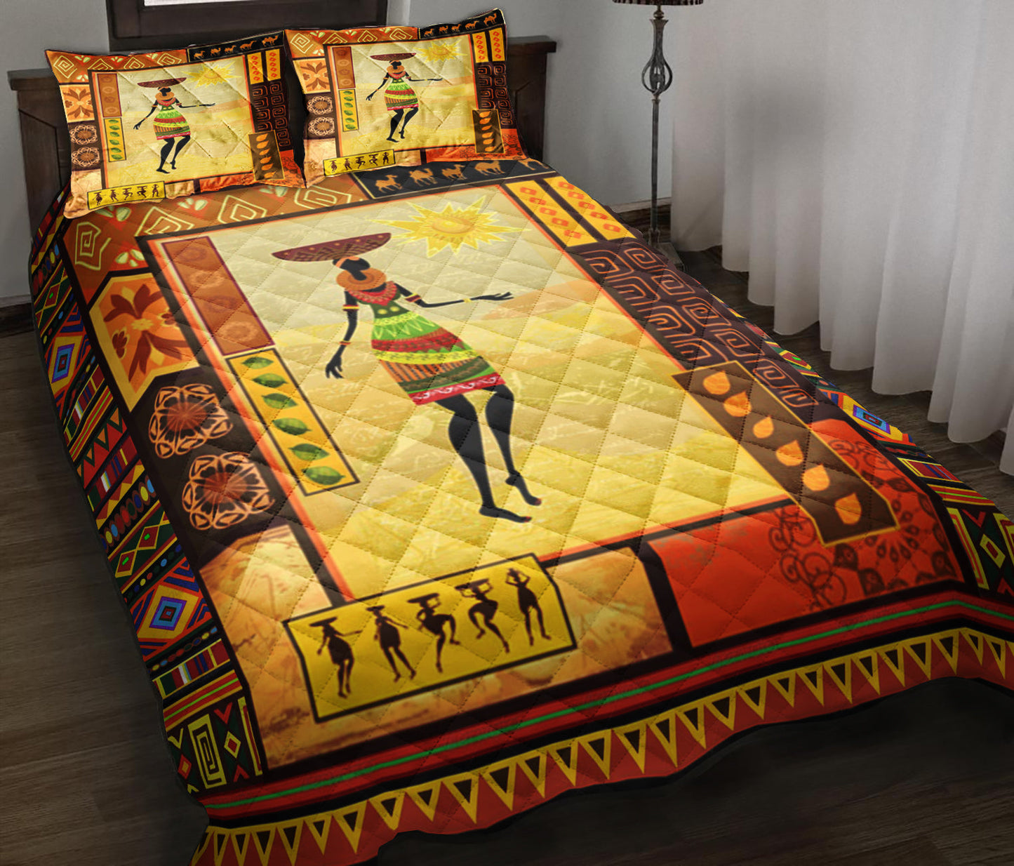 African Quilt Bedding Set HT150901