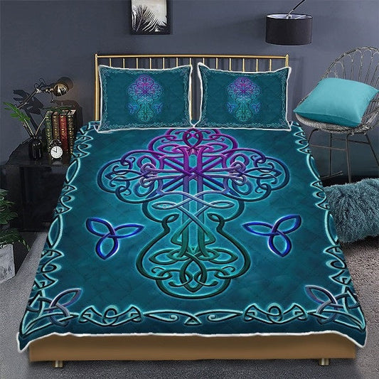 Celtic Cross Quilt Bedding Set HT300901