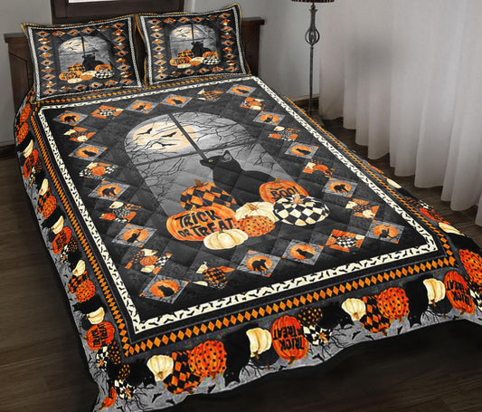 Cat Halloween Quilt Bedding Set HT130901