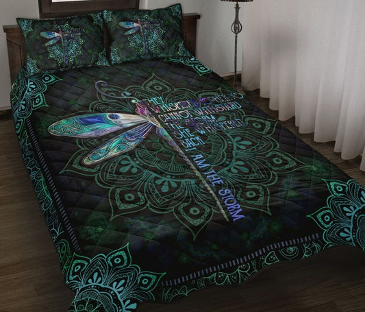 Dragonfly Mandala Quilt Bedding Set HT230902