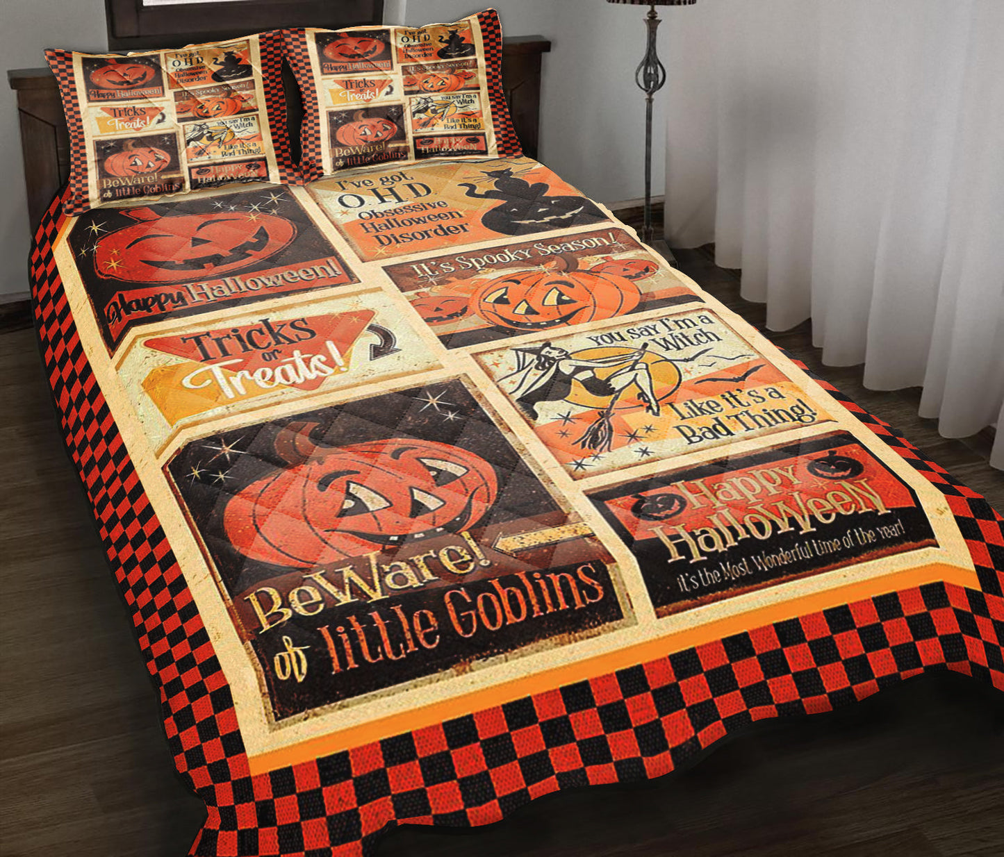 Haloween Quilt Bedding Set HT130902