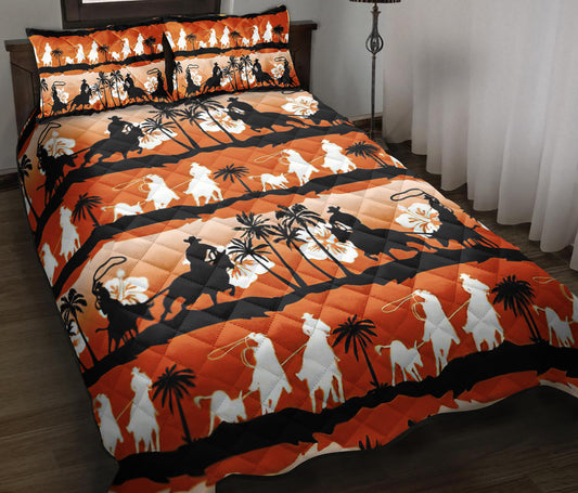 Team Roping Quilt Bedding Set HT150903