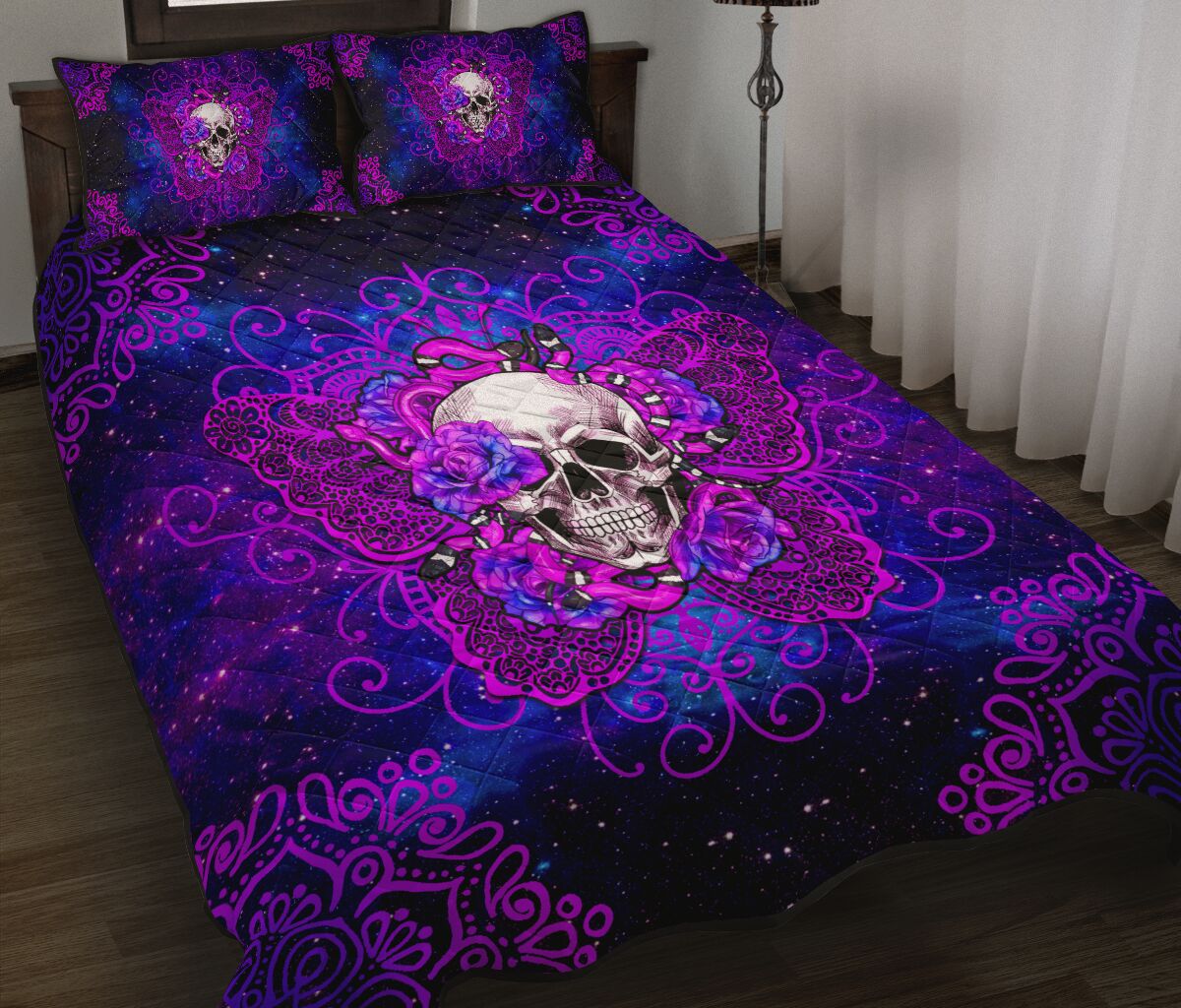 Skull Butterfly Quilt Bedding Set HT021005