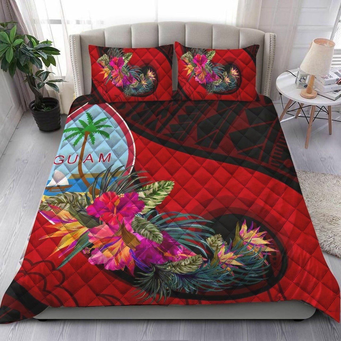 Guam Hibiscus Quilt Bedding Set HT021006