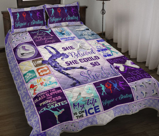 Figure Skating Quilt Bedding Set HT160906