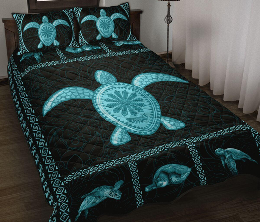 Turtle Quilt Bedding Set HT220907