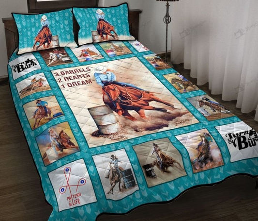 Barrel Racing Quilt Bedding Set HT140908